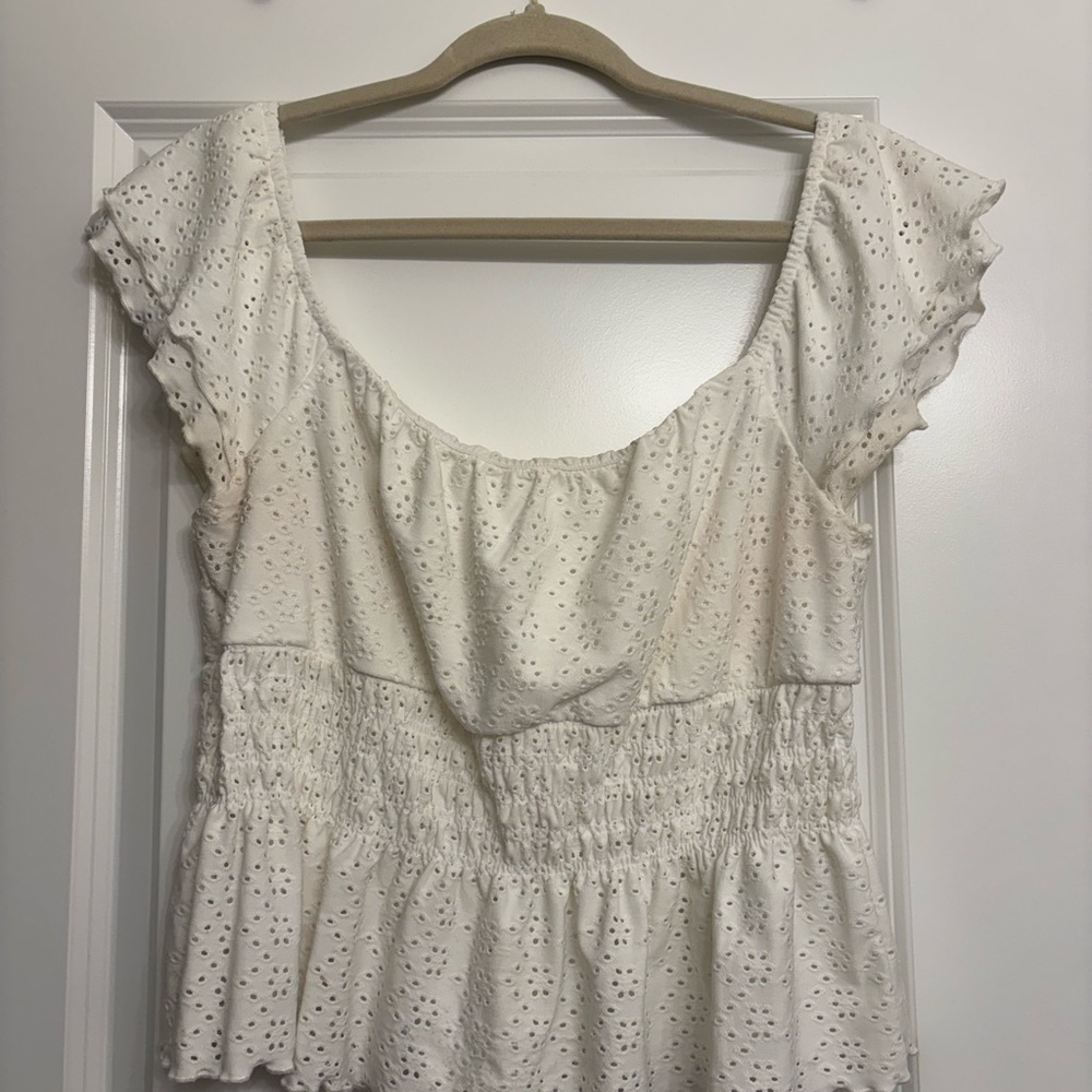 URBAN Romantics White Eyelet Blouse